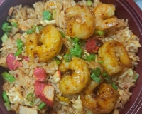 Special fried riz crevette frais ,ciboulette, œuf